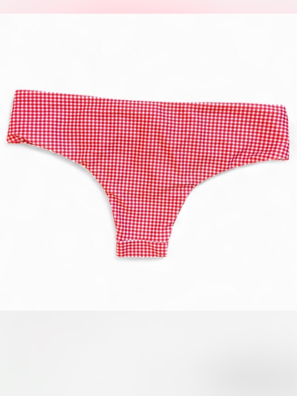 *NWT* LOLLI SWIM Mi Linda Ruffle Pocket Bikini Red/White Gingham Eyelet Trim — S - Picture 2 of 4